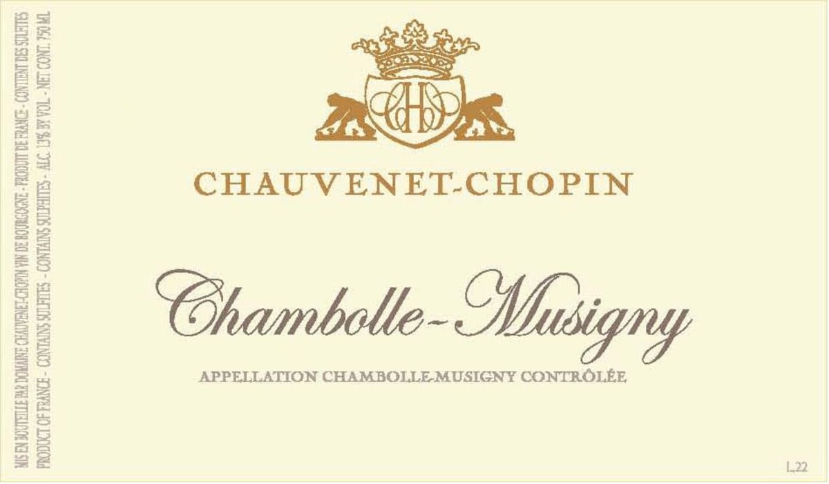 Chauvenet-Chopin Chambolle Musigny 2007 Front Label