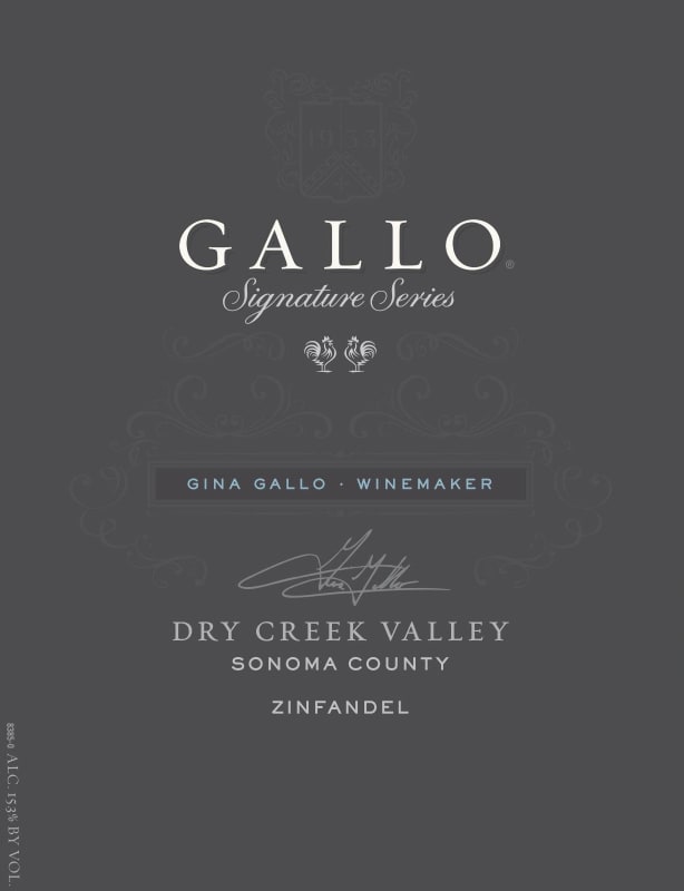 Gallo Signature Series Dry Creek Valley Zinfandel 2013 Front Label