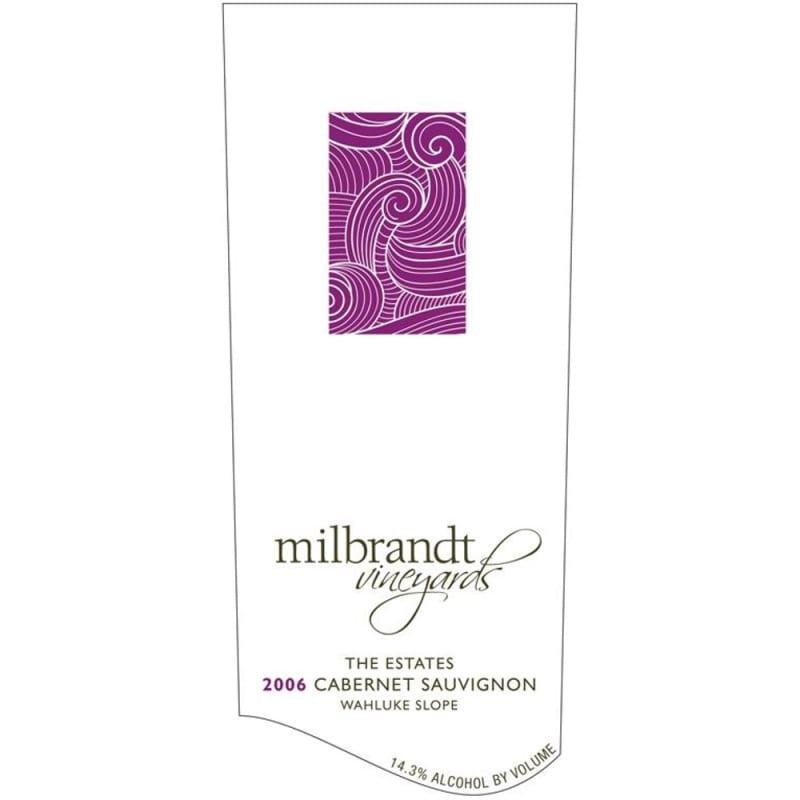 Milbrandt Estates Cabernet Sauvignon 2006 Front Label