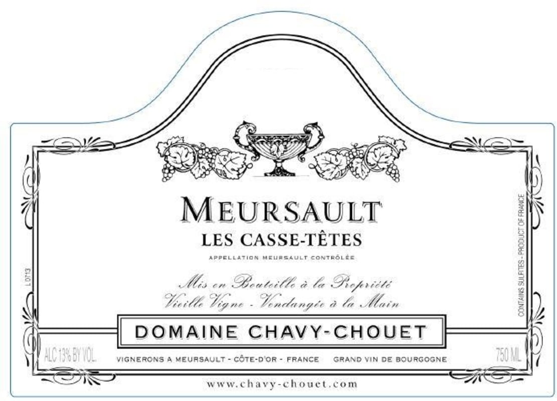 Chavy-Chouet Meursault Les Casse-Tetes 2015 Front Label