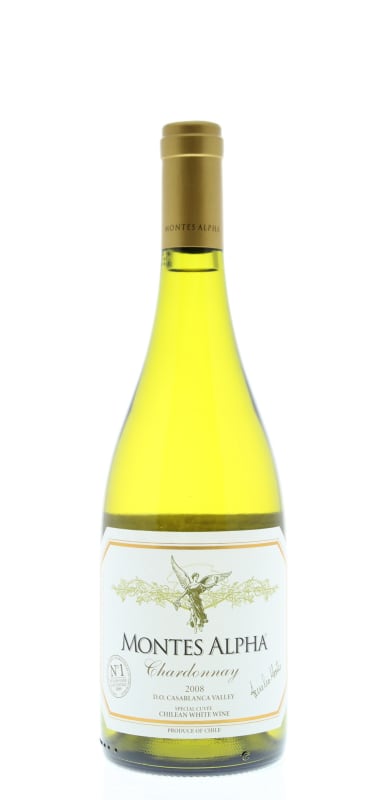 Montes Alpha Series Chardonnay 2008 Front Bottle Shot