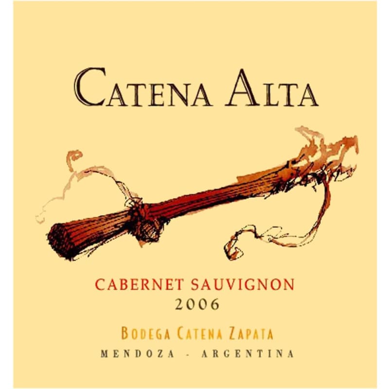 Catena Alta Cabernet Sauvignon 2006 Front Label