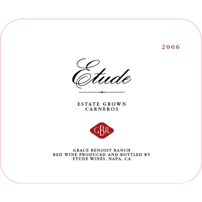 Etude GBR Estate Red 2006 Front Label