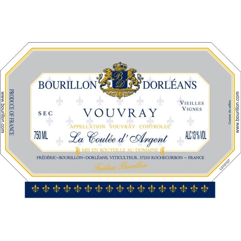 Domaine Bourillon-Dorleans Vouvray Sec Coulee d'Argent 2008 Front Label