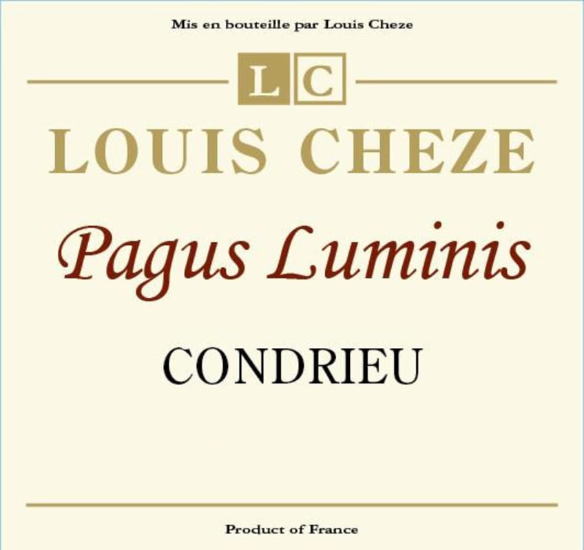 Louis Cheze Condrieu Pagus Luminis 2012 Front Label