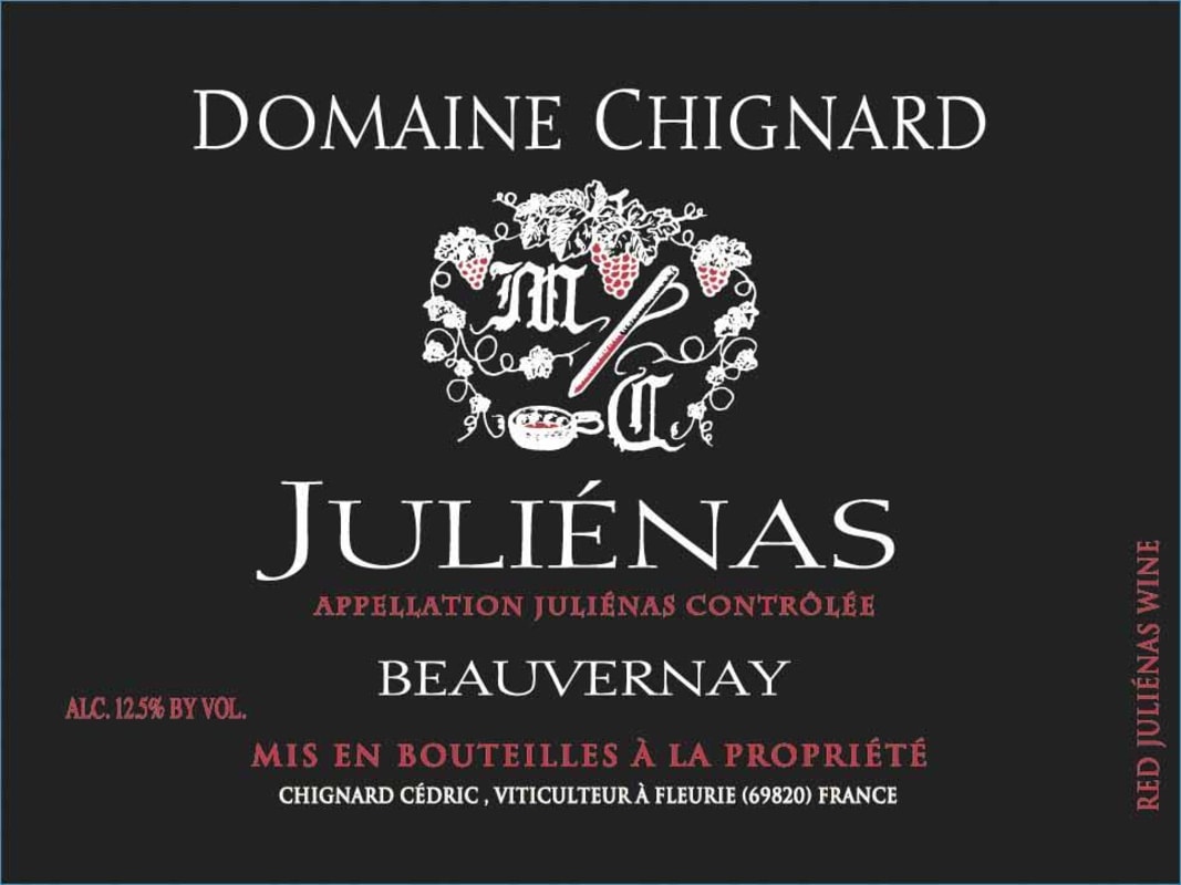 Domaine Michel Chignard Julienas Beauvernay 2013 Front Label
