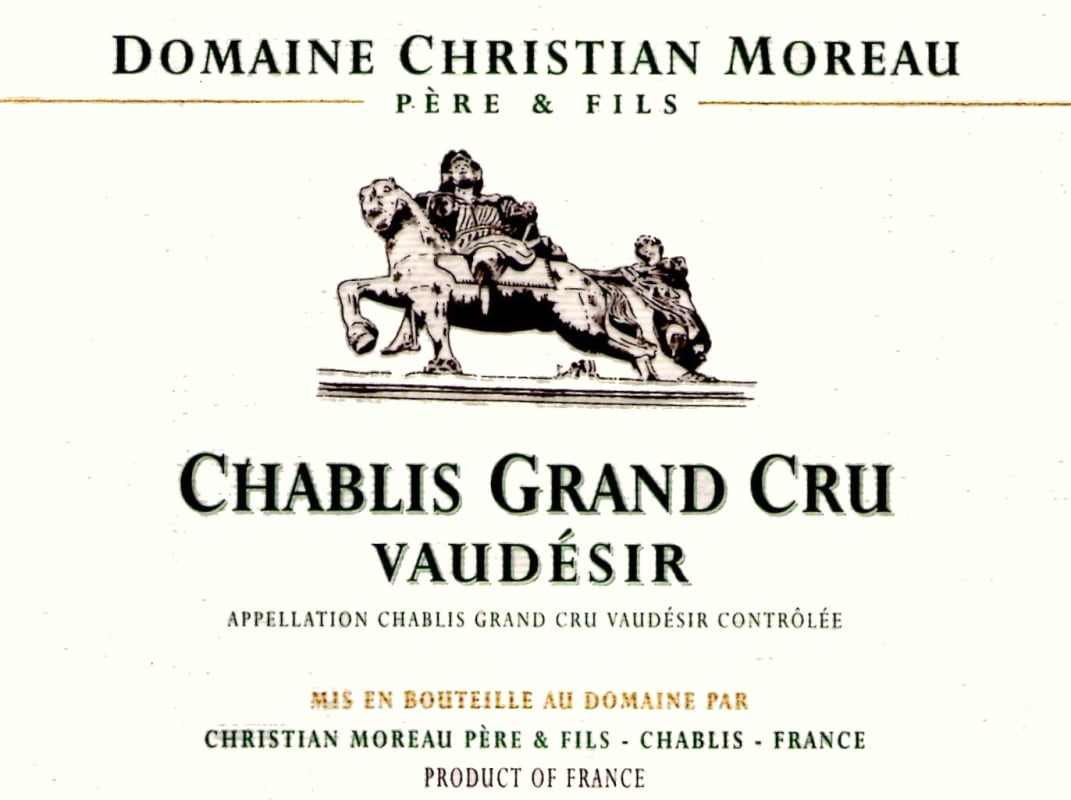 Christian Moreau Chablis Vaudesir Grand Cru 2014 Front Label