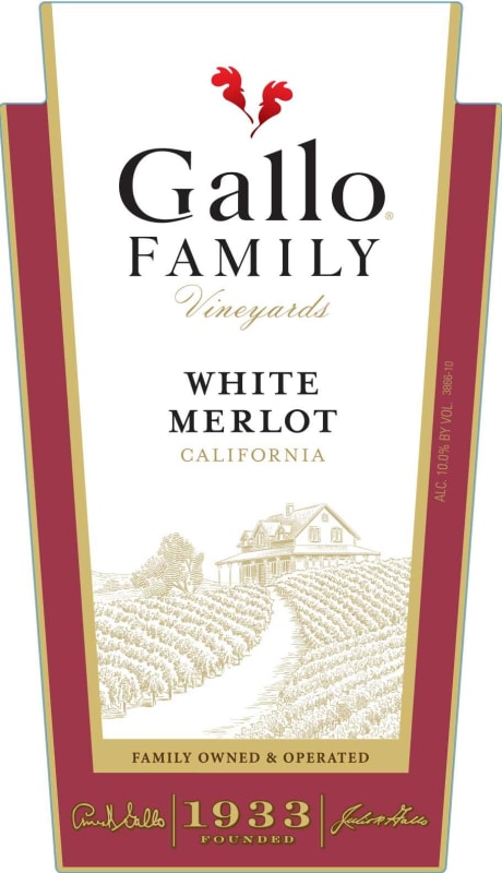 Gallo Family Vineyards White Merlot 2012 Front Label