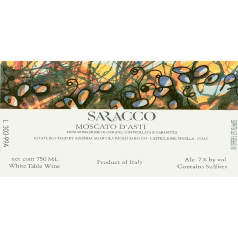 Saracco Moscato d'Asti 2009 Front Label