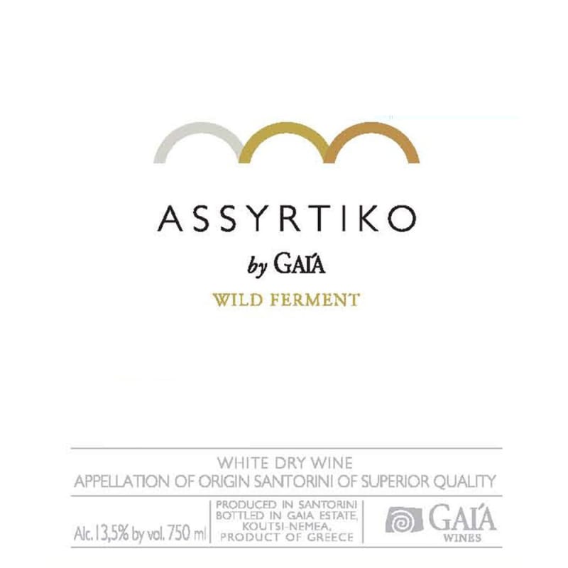 Gaia Santorini Wild Ferment Assyrtiko 2009 Front Label