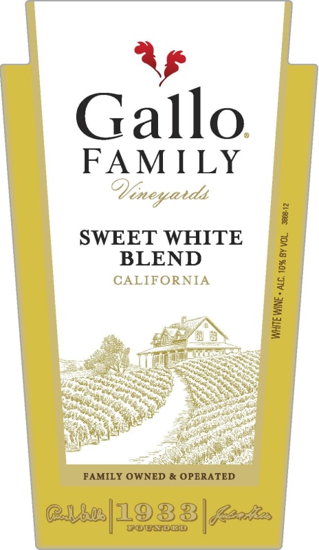 Gallo Family Vineyards Sweet White Blend 2014 Front Label
