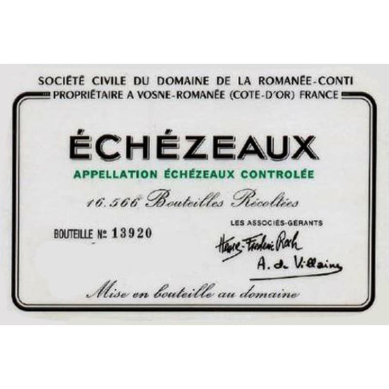 Domaine de la Romanee-Conti Echezeaux Grand Cru 2007 Front Label