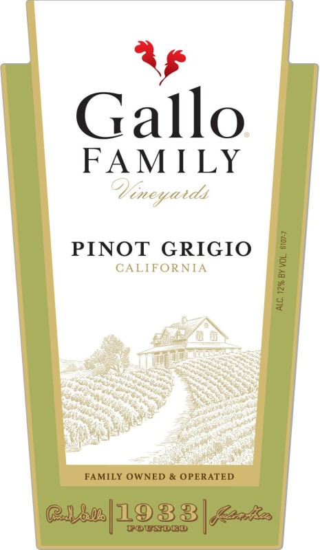 Gallo Family Vineyards Pinot Grigio 2011 Front Label