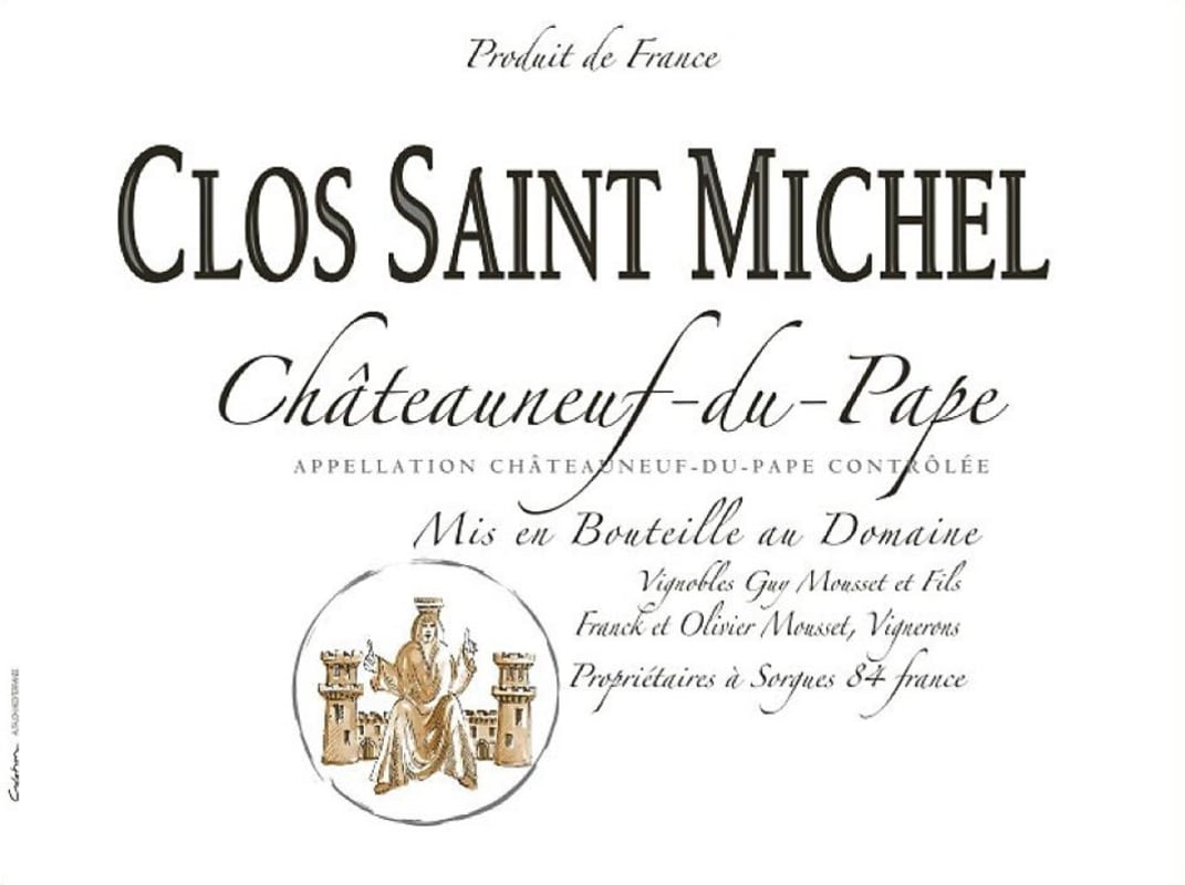 Clos St. Michel Chateauneuf-du-Pape Blanc 2013 Front Label