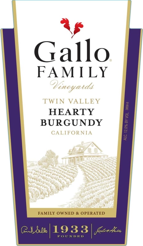 Gallo Family Vineyards Hearty Burgundy 2013 Front Label