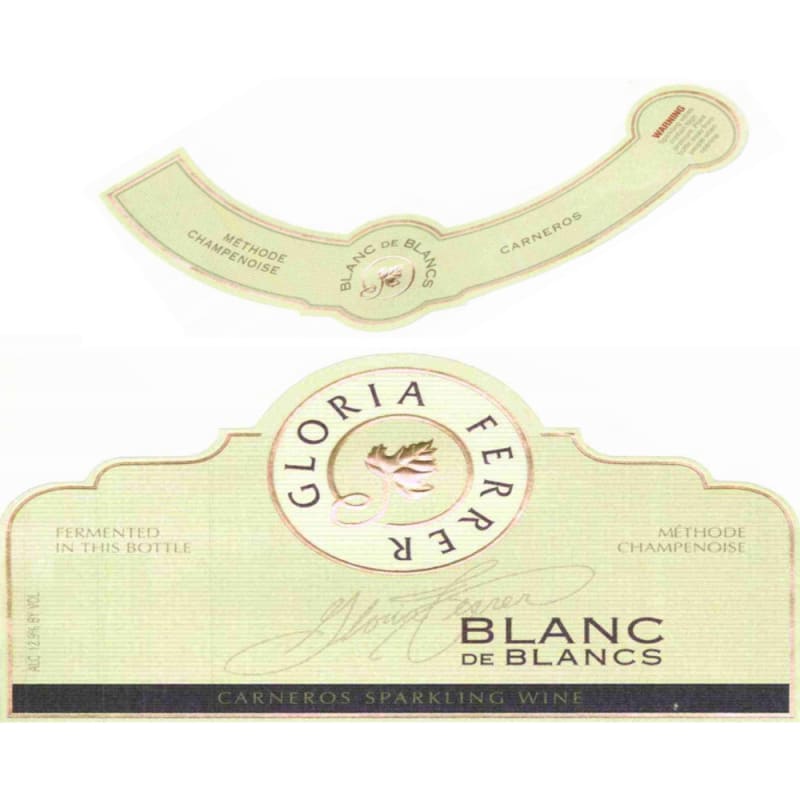 Gloria Ferrer Blanc de Blancs 2005 Front Label