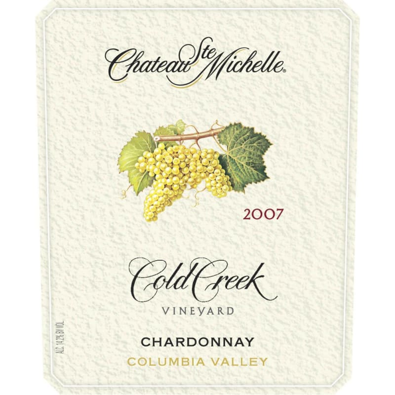Chateau Ste. Michelle Cold Creek Vineyard Chardonnay 2007 Front Label