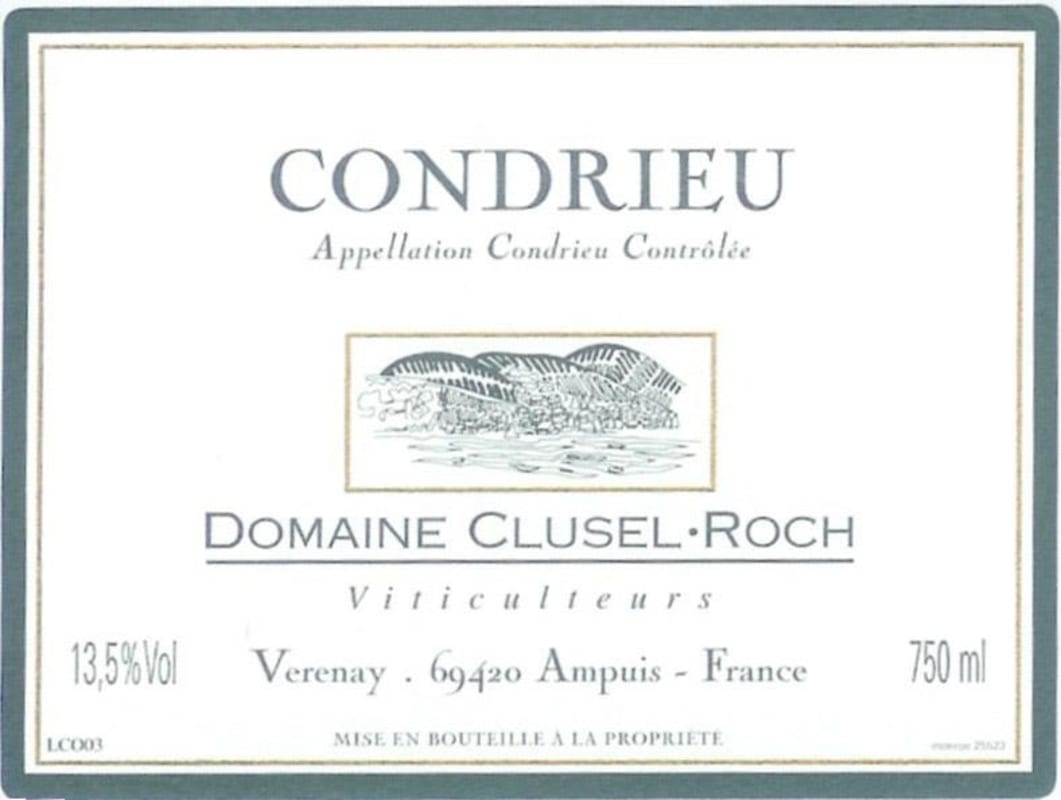 Domaine Clusel-Roch Condrieu 2014 Front Label