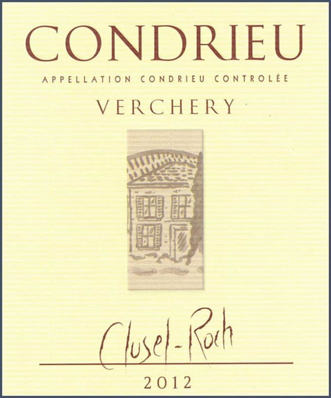 Domaine Clusel-Roch Condrieu Verchery 2012 Front Label
