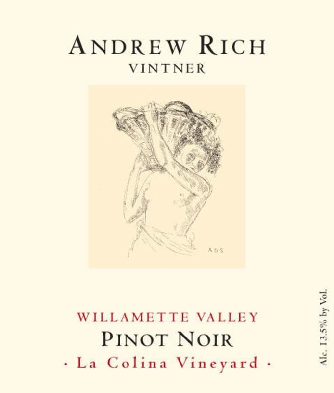 Andrew Rich La Colina Pinot Noir 2009 Front Label