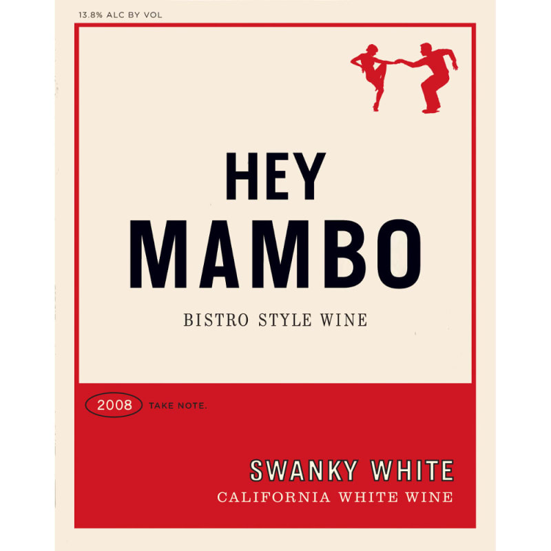 Hey Mambo Swanky White 2008 Front Label
