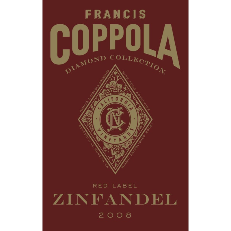 Francis Ford Coppola Diamond Collection Zinfandel 2008 Front Label