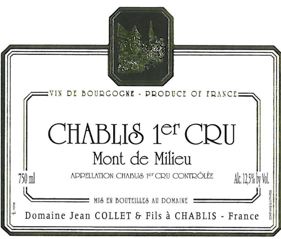 Jean Collet Chablis Premier Cru Mont de Milieu 2012 Front Label