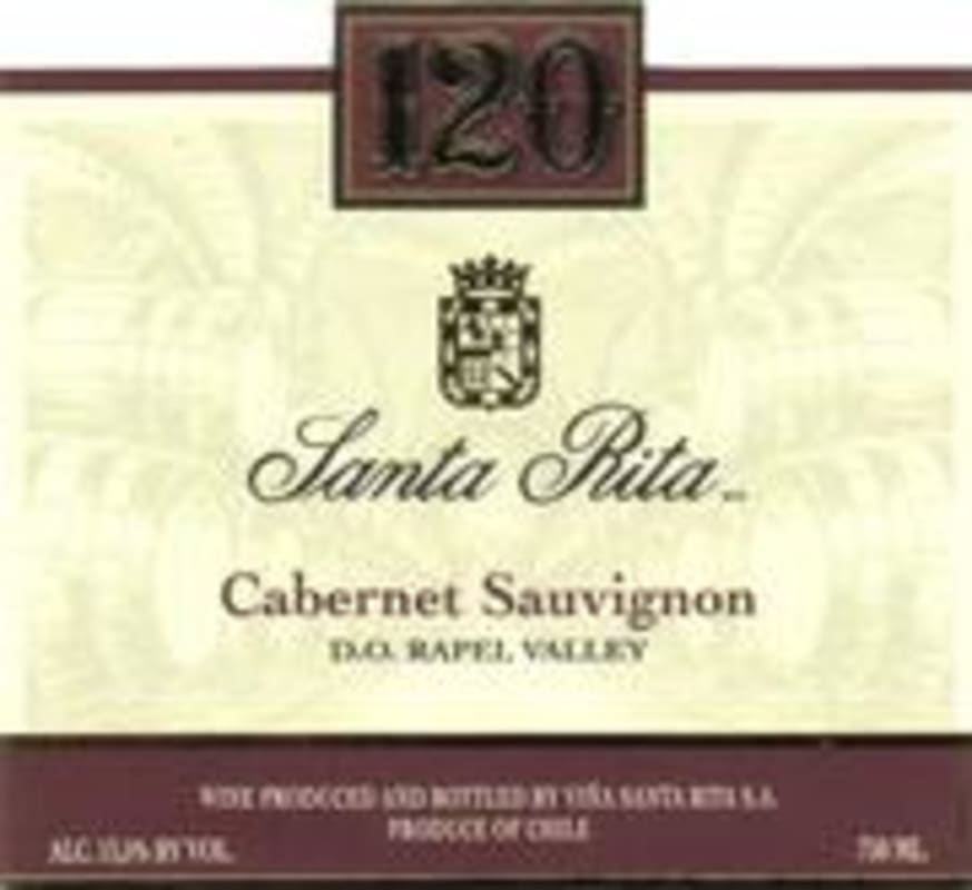Santa Rita 120 Cabernet Sauvignon 1998 Front Label