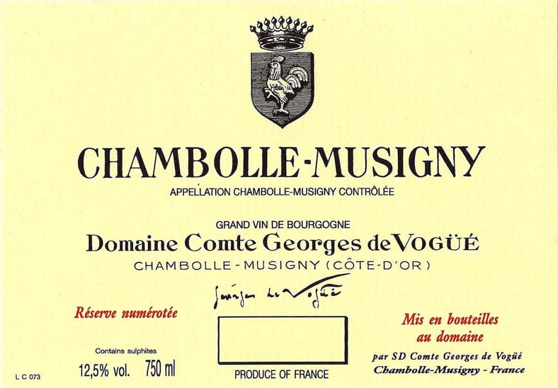 Domaine Comte Georges de Vogue Chambolle-Musigny 2014 Front Label