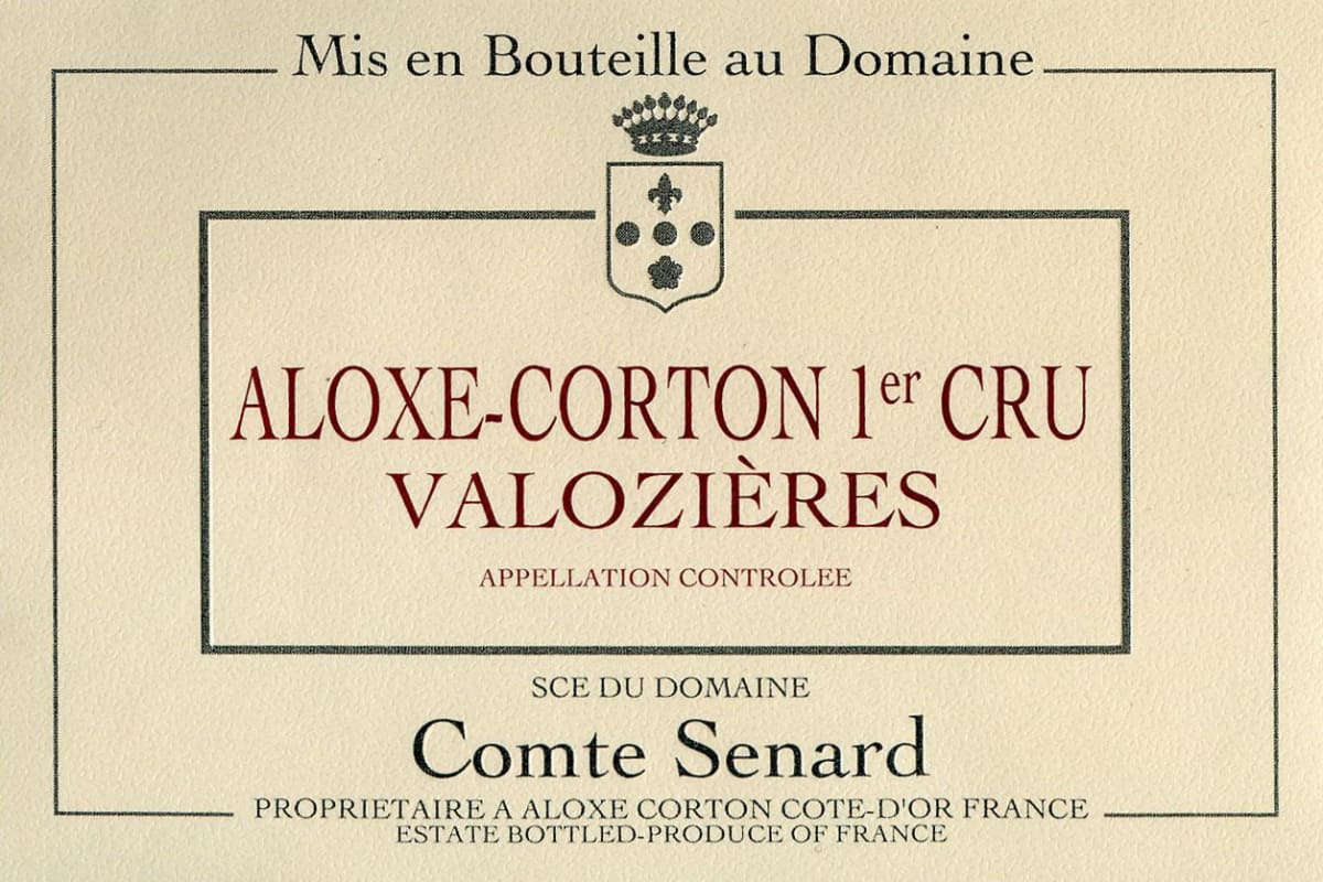 Dom. Comte Senard Aloxe-Corton Valozieres Premier Cru 2009 Front Label