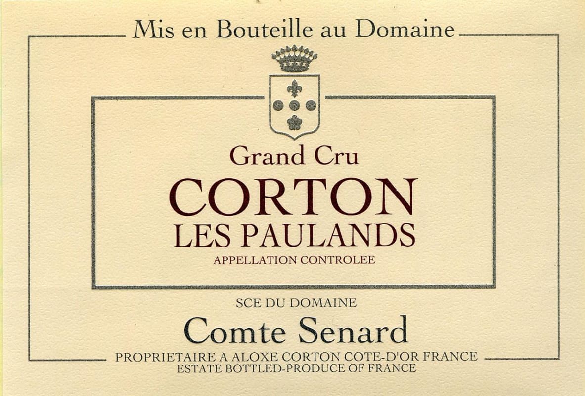 Dom. Comte Senard Corton Les Paulands Grand Cru 2006 Front Label