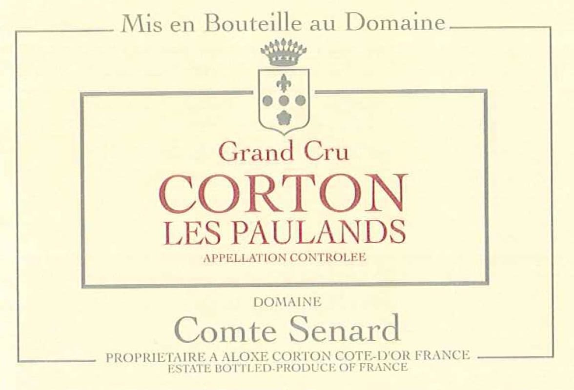 Dom. Comte Senard Corton Les Paulands Grand Cru 2005 Front Label