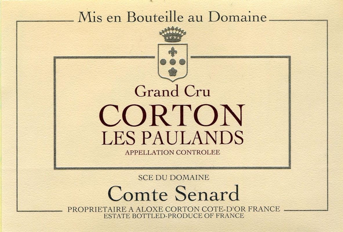 Dom. Comte Senard Corton Les Paulands Grand Cru 2010 Front Label