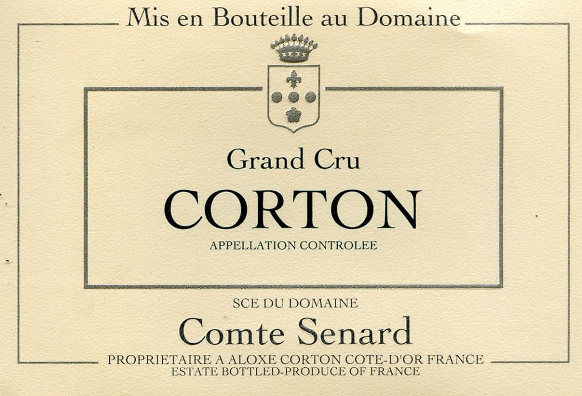 Dom. Comte Senard Corton Grand Cru Blanc 2013 Front Label