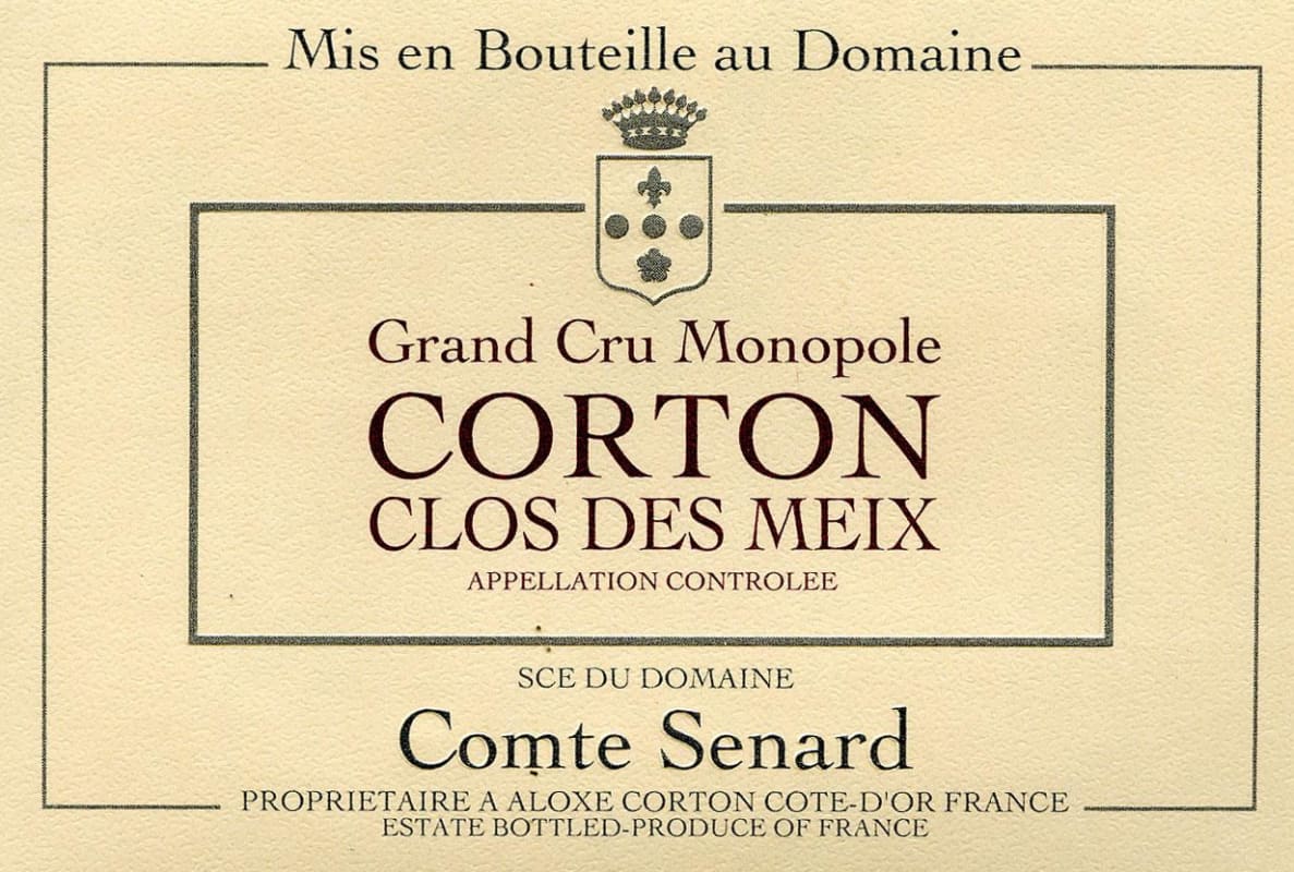 Dom. Comte Senard Corton Clos des Meix Monopole Grand Cru 2008 Front Label