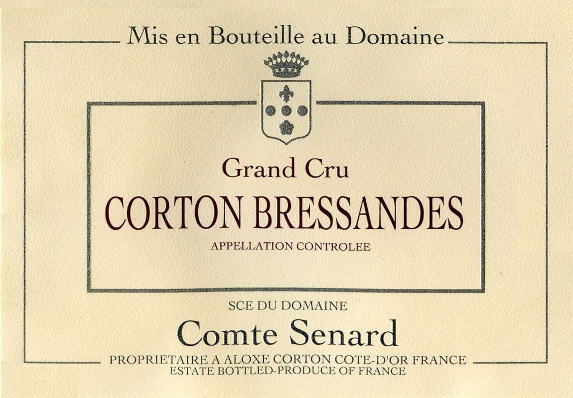 Dom. Comte Senard Corton Bressandes Grand Cru 2011 Front Label