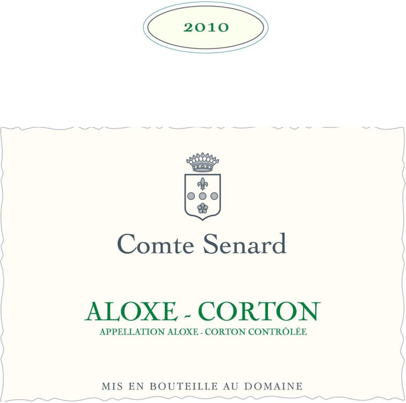 Dom. Comte Senard Aloxe-Corton Blanc 2010 Front Label