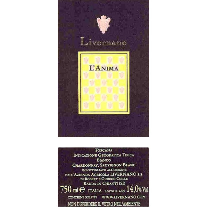 Livernano L'Anima Bianco 2007 Front Label
