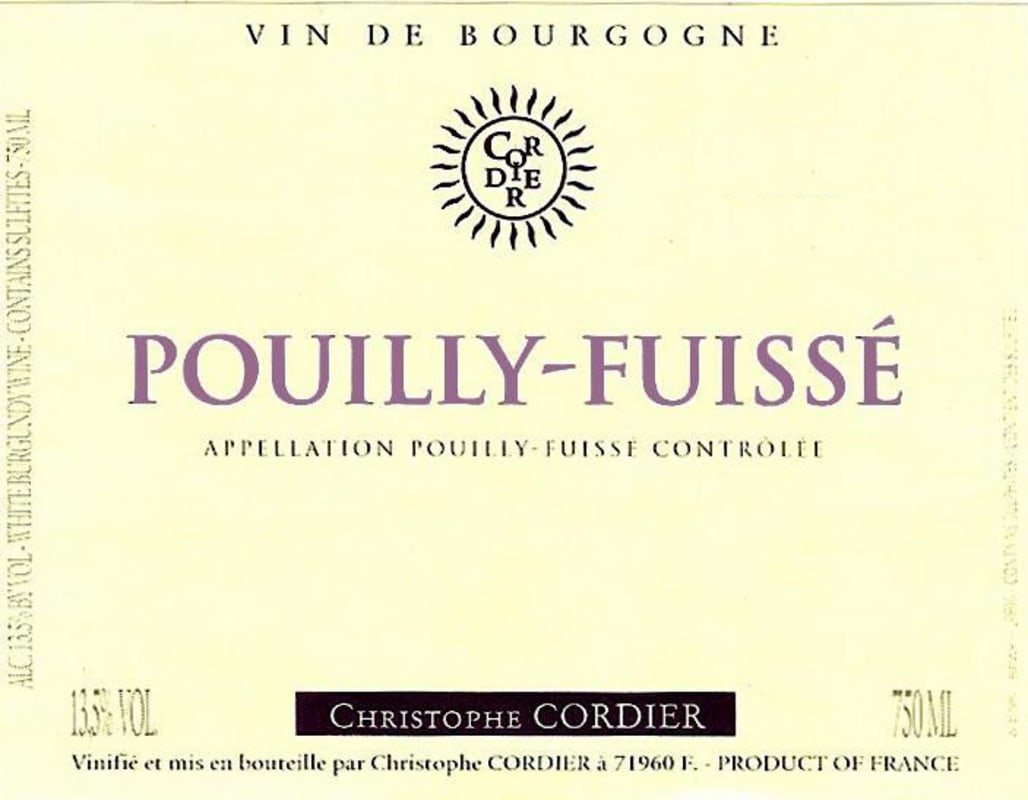 Cordier Pouilly-Fuisse 2011 Front Label