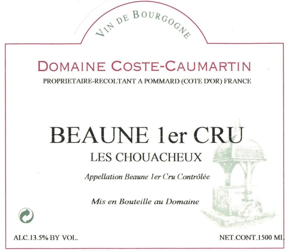 Dom. Coste-Caumartin Beaune Les Chouacheux Premier Cru 2000 Front Label