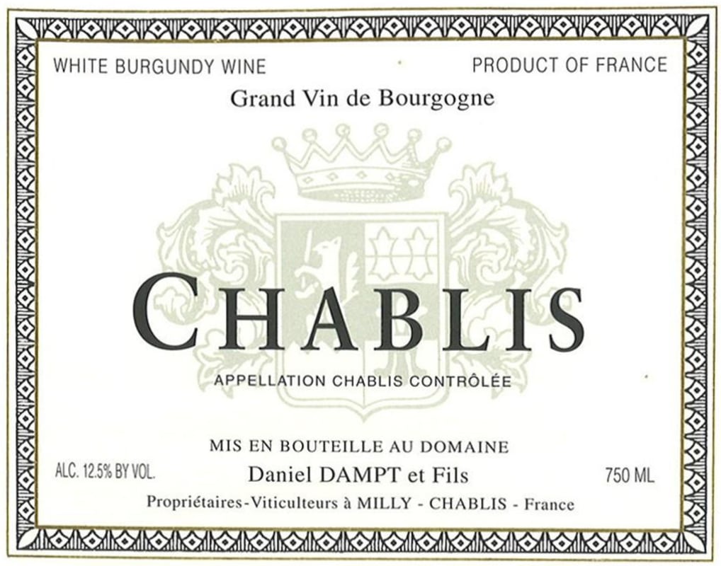 Daniel Dampt Chablis 2010 Front Label