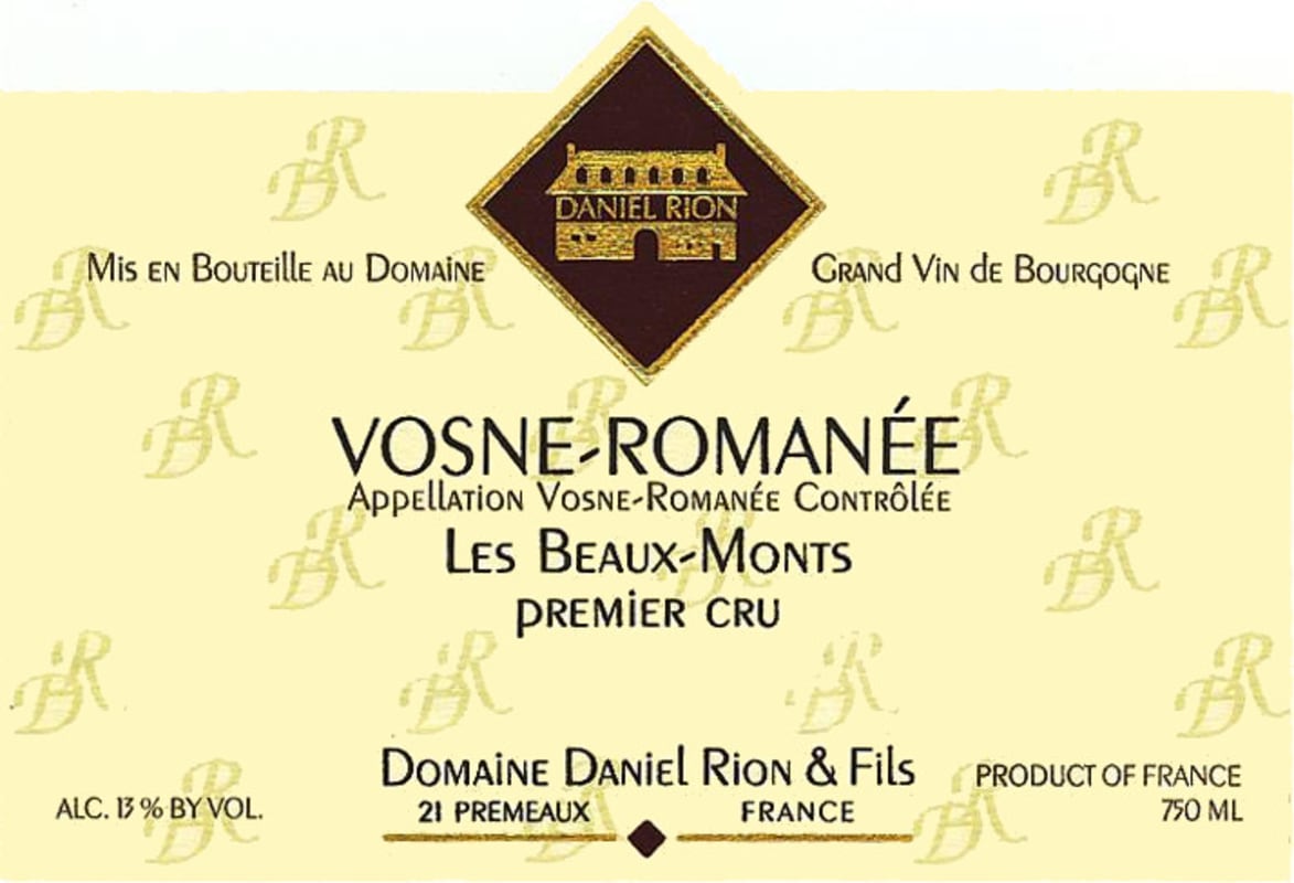 Domaine Daniel Rion & Fils Vosne-Romanee Les Beaux-Monts Premier Cru 2011 Front Label
