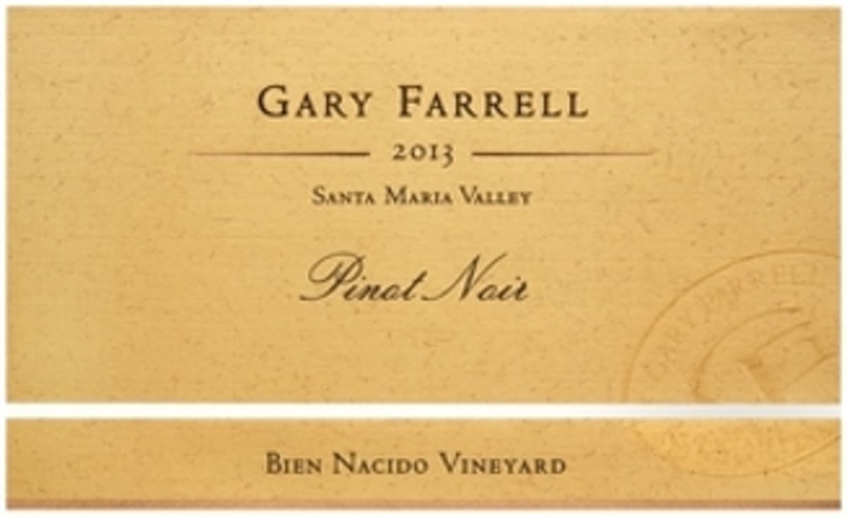 Gary Farrell Bien Nacido Vineyard Pinot Noir 2013 Front Label
