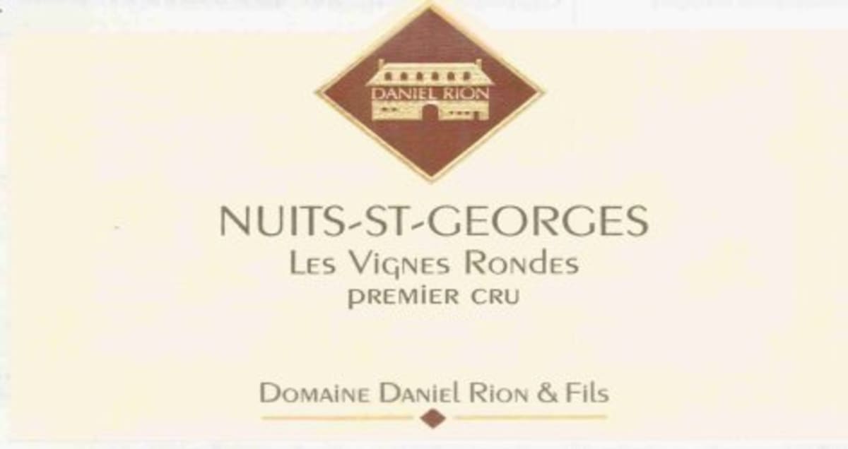 Domaine Daniel Rion & Fils Nuits-St-Georges Les Vignes Rondes Premier Cru 2000 Front Label