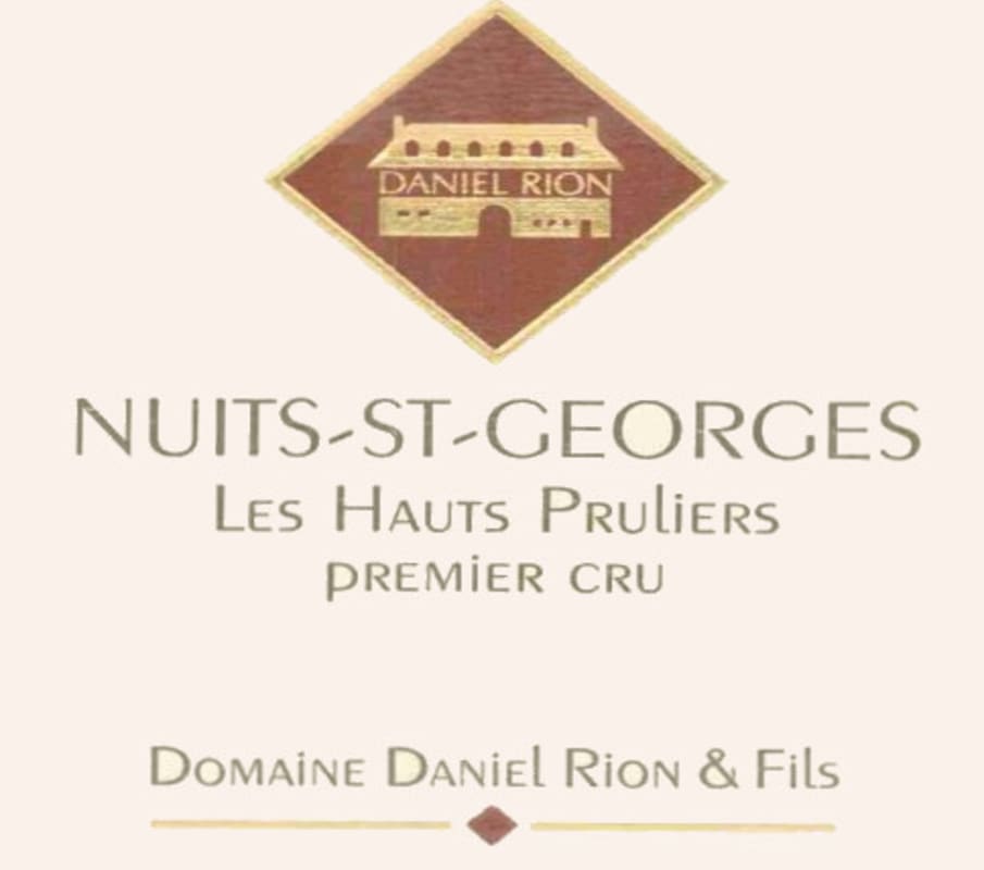 Domaine Daniel Rion & Fils Nuits-St-Georges Les Hauts Pruliers Premier Cru 2000 Front Label