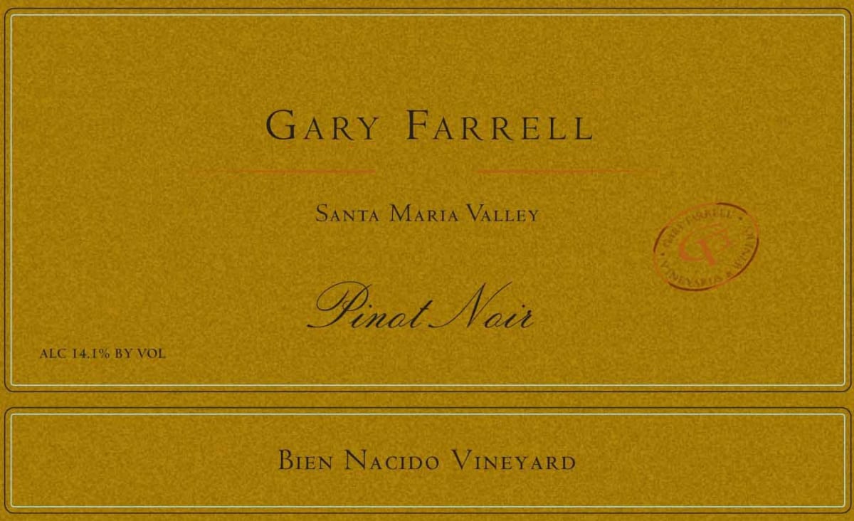 Gary Farrell Bien Nacido Vineyard Pinot Noir 2009 Front Label