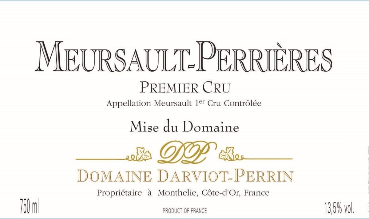 Darviot-Perrin Meursault-Perrieres Premier Cru 2007 Front Label