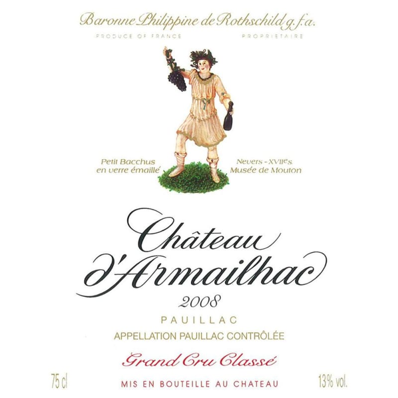 Chateau d'Armailhac 2008 Front Label