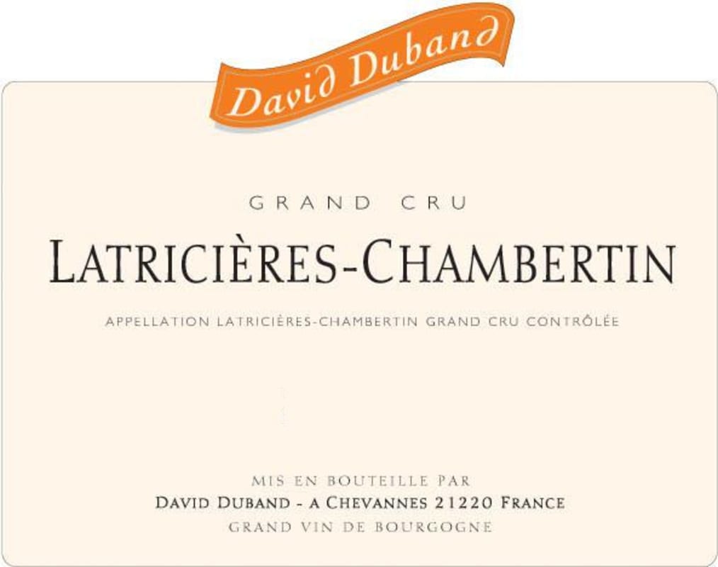 David Duband Latricieres-Chambertin Grand Cru 2011 Front Label