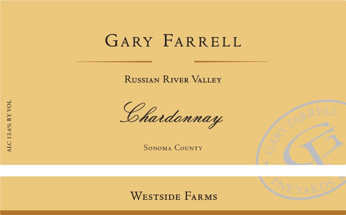 Gary Farrell Westside Farms Chardonnay 2013 Front Label